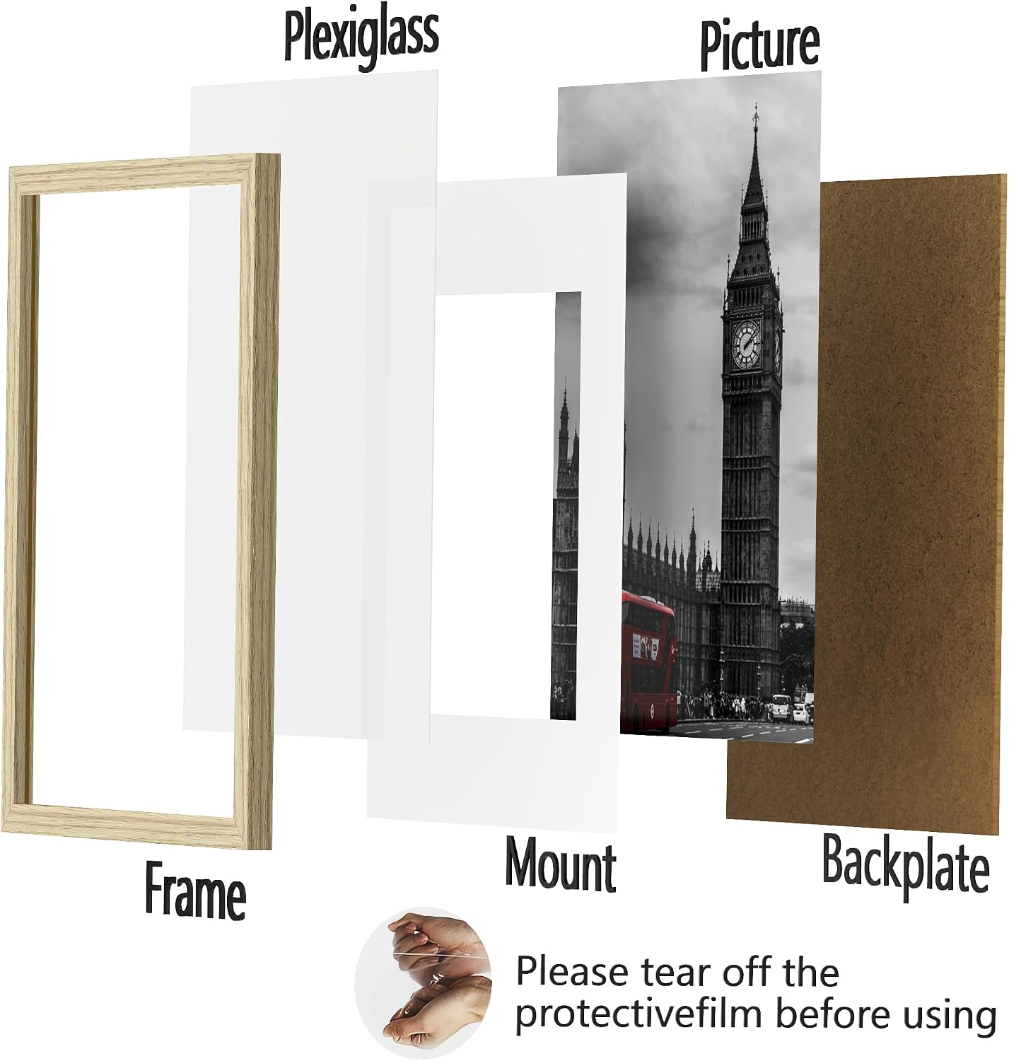 Detalle de Tinkeps 50 x 70cm oak picture frame