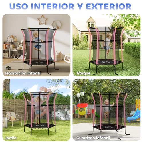 Thumbnail 5 de HOMCOM Cama Elástica Infantil de Jardín con Red y Marco 🏡