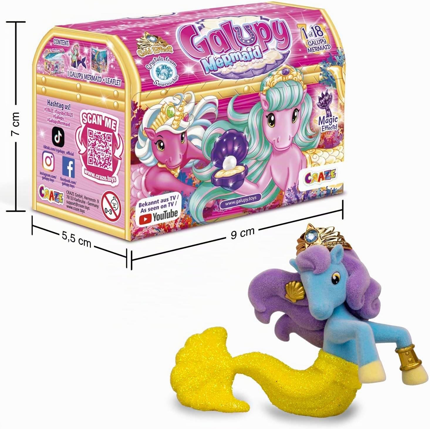 Thumbnail 6 de Galupy MERMAID - Figurine sirena unicorno da collezione, 20 pezzi inclusi