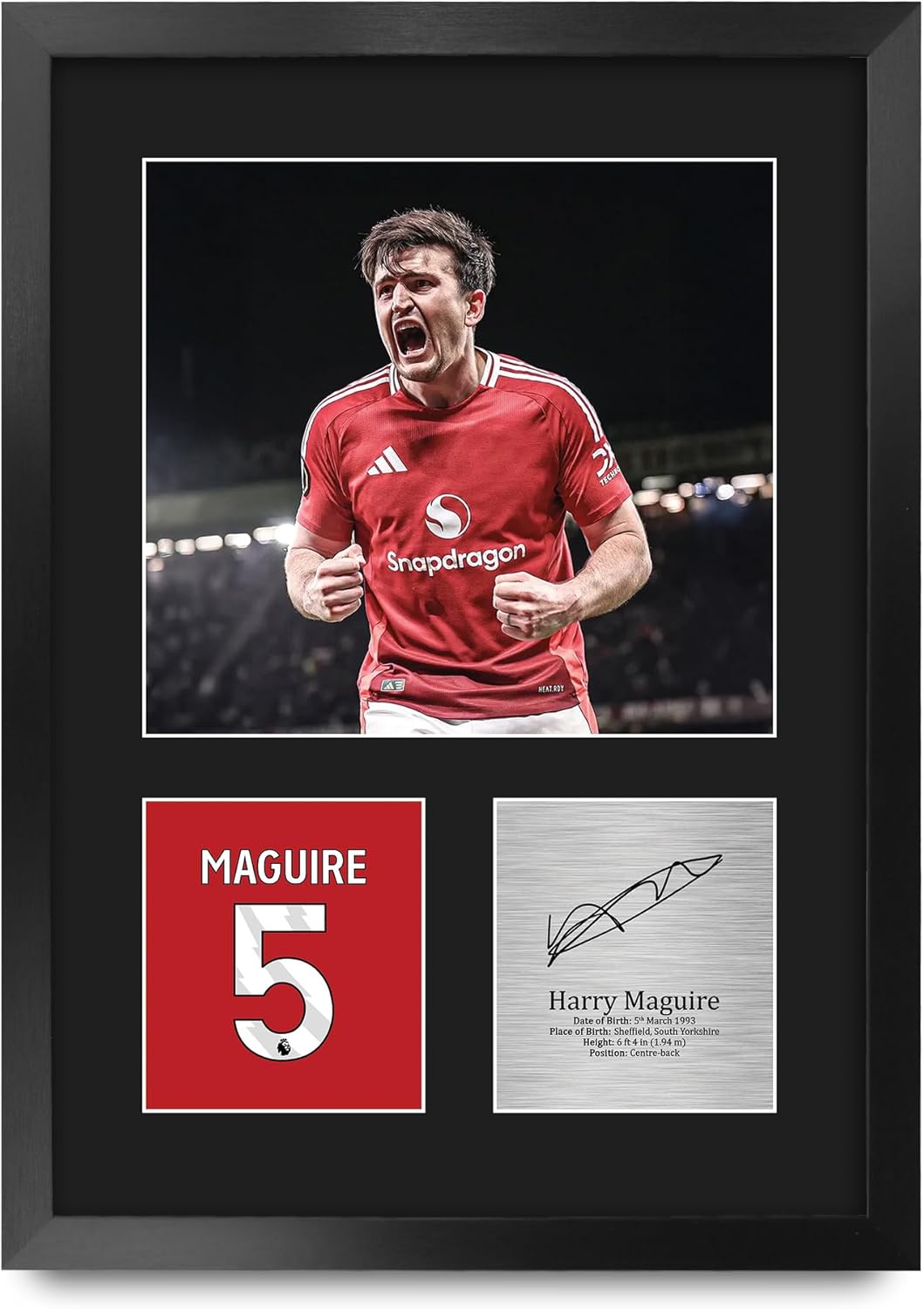 Thumbnail 2 de HWC Trading Harry Maguire Autograph Printed Photo – A4 Portrait