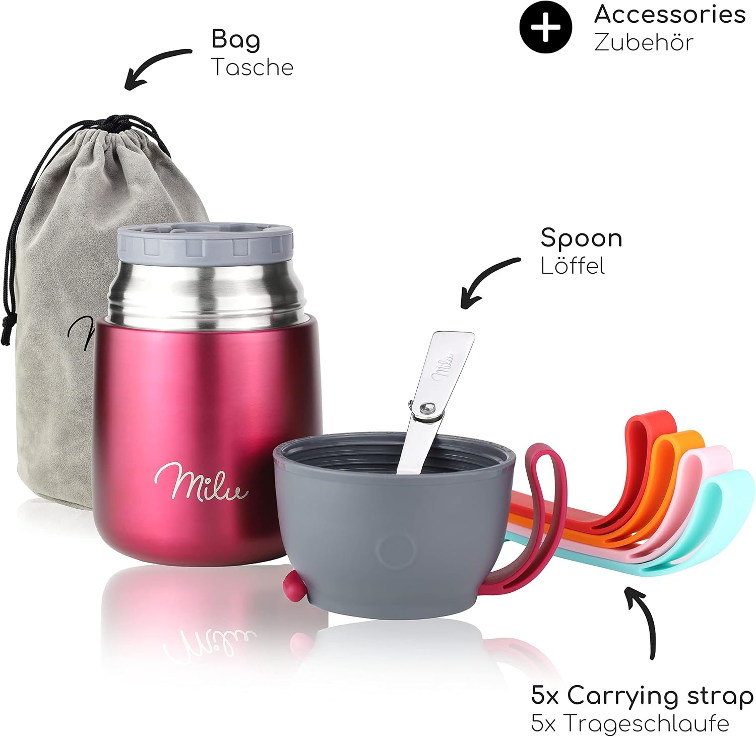 Thumbnail 4 de Milu Food Flask 800ml leakproof thermal lunch box