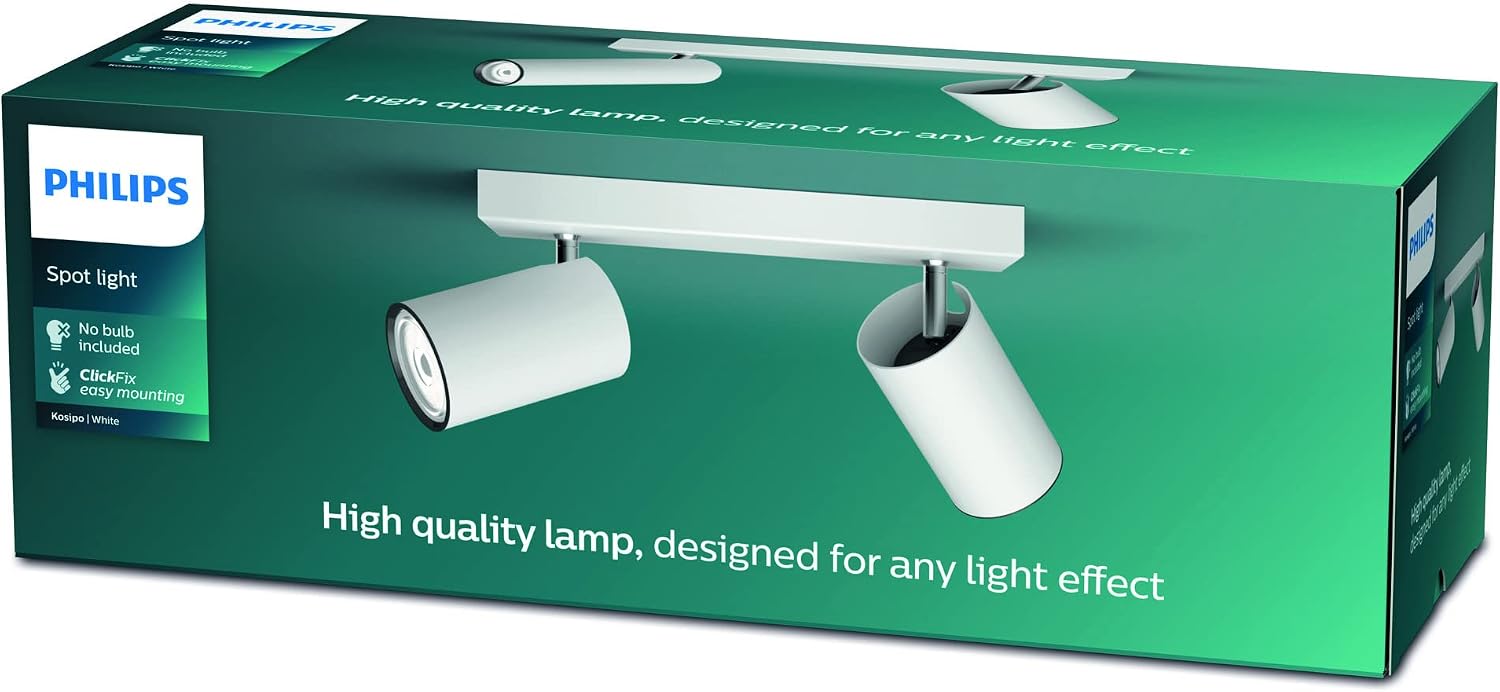 Thumbnail 5 de Philips Kosipo 929003204401 opbouwspot, 2-lichts, wit en draaibaar