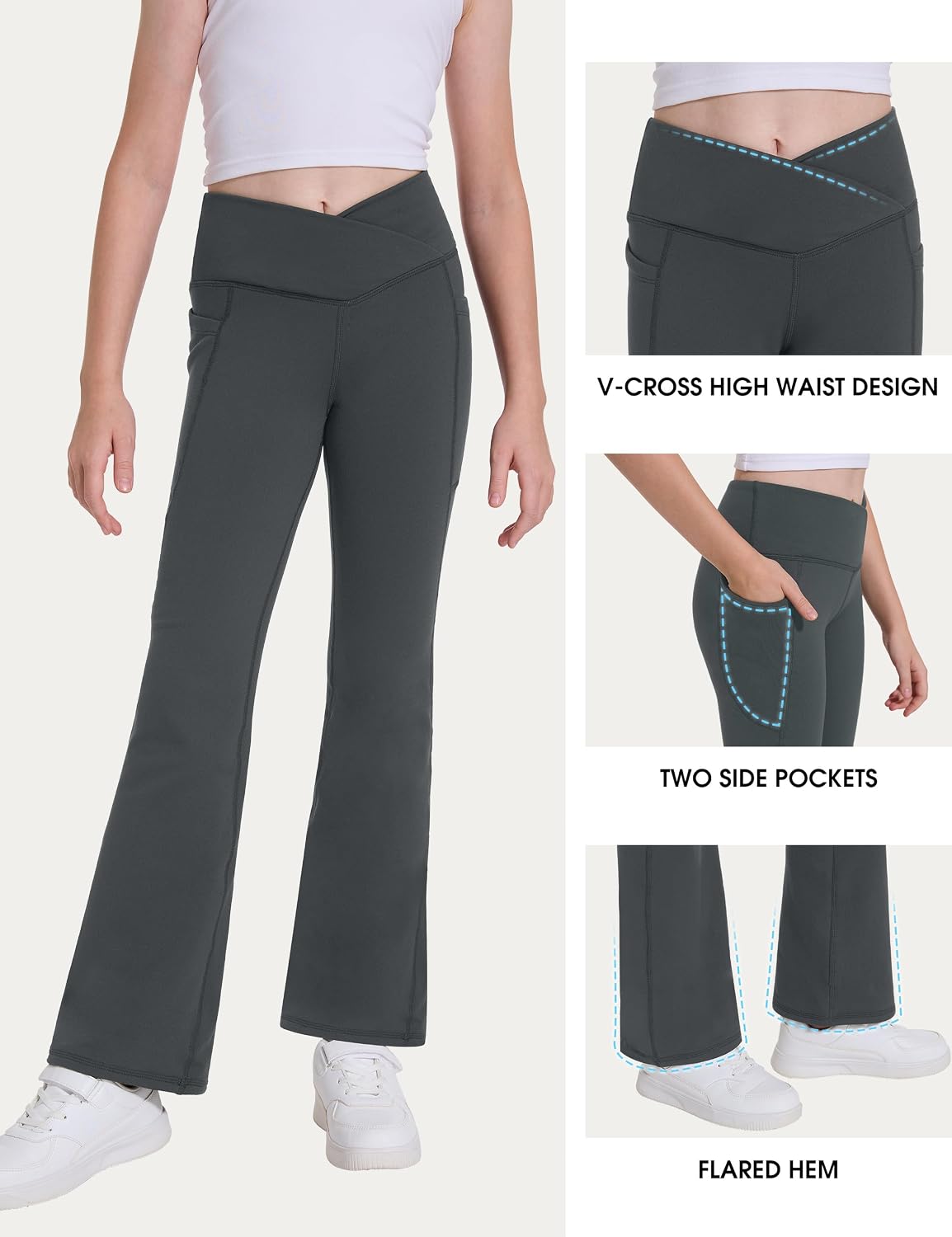 Detalle de Desol Legging évasé doublé en polaire 87% polyester