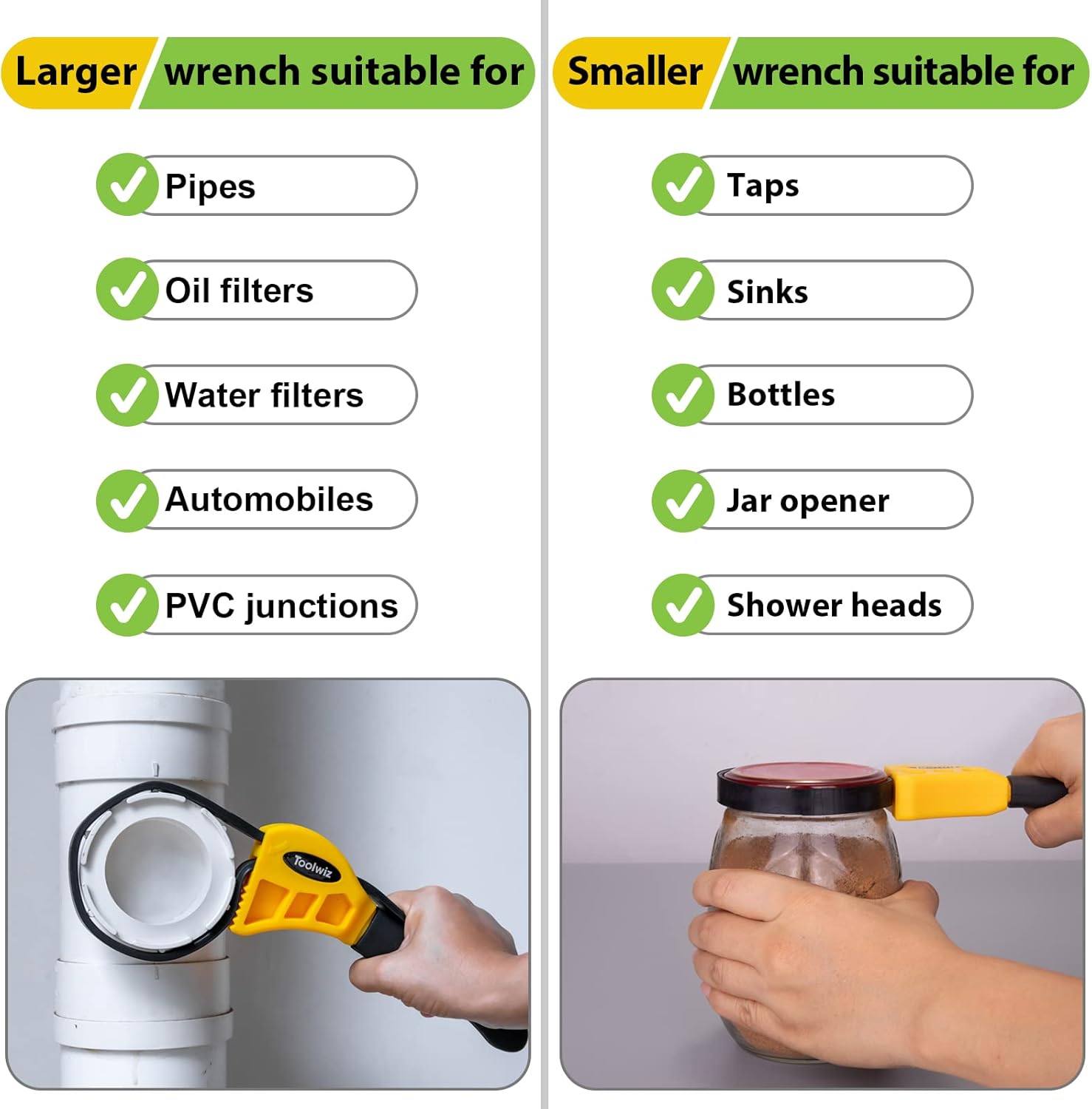 Thumbnail 5 de Toolwiz Rubber Strap Wrench Set 2‑pack