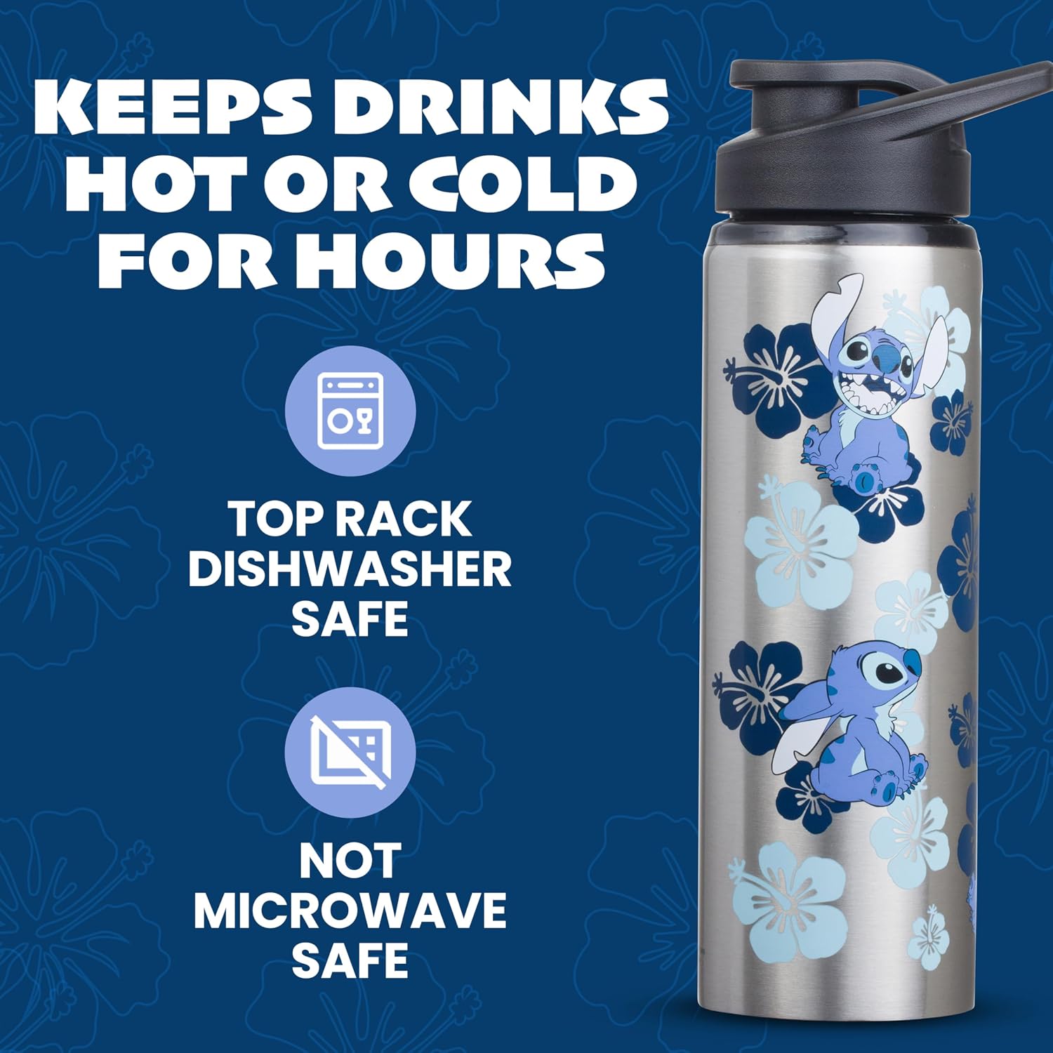 Detalle de Silver Buffalo Stainless Steel Water Bottle 25 oz