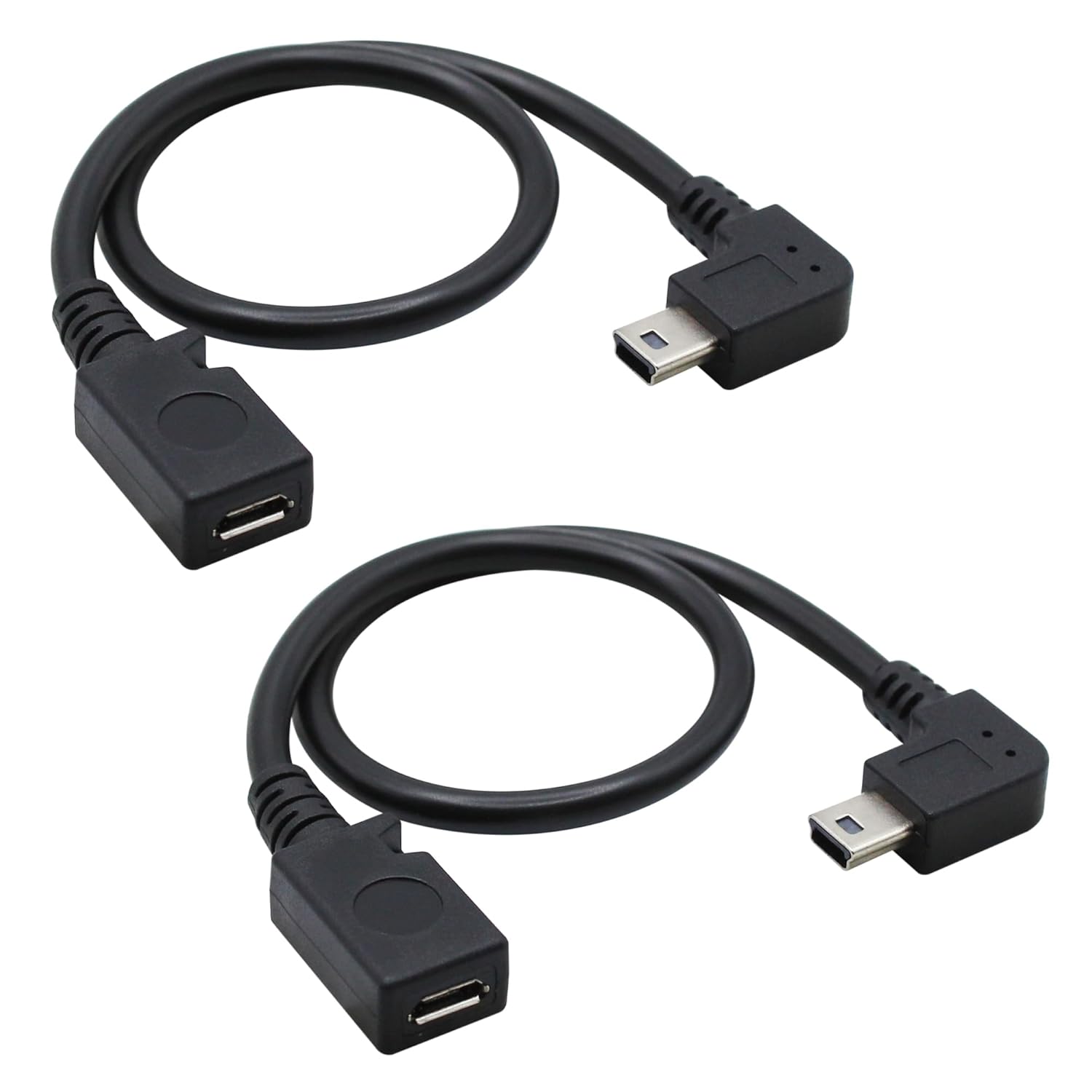 Detalle de Xilaghy Mini USB to Micro USB Adapter Cable (14cm) – 2 Pack