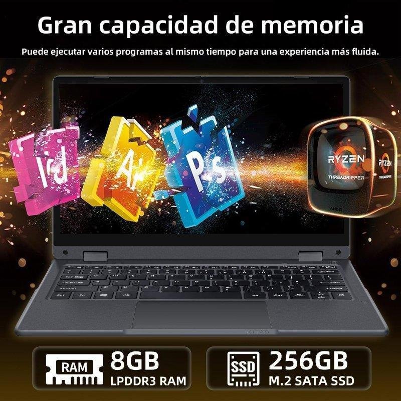 Thumbnail 1 de AMDEVPRO Portátil 11,6" Intel Core 6500Y: ultraligero, 2 en 1 y con Windows 11 Pro