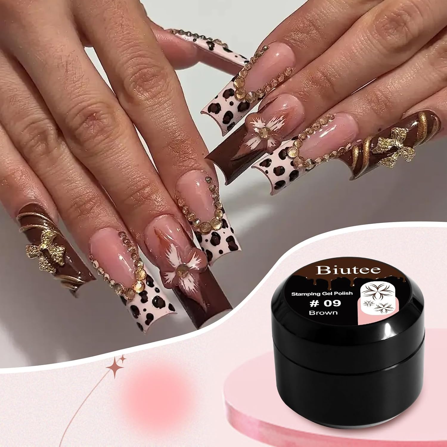Thumbnail 5 de Biutee Stamping Gel Polish, 12 kleuren stempelgel voor nagels, 8 ml