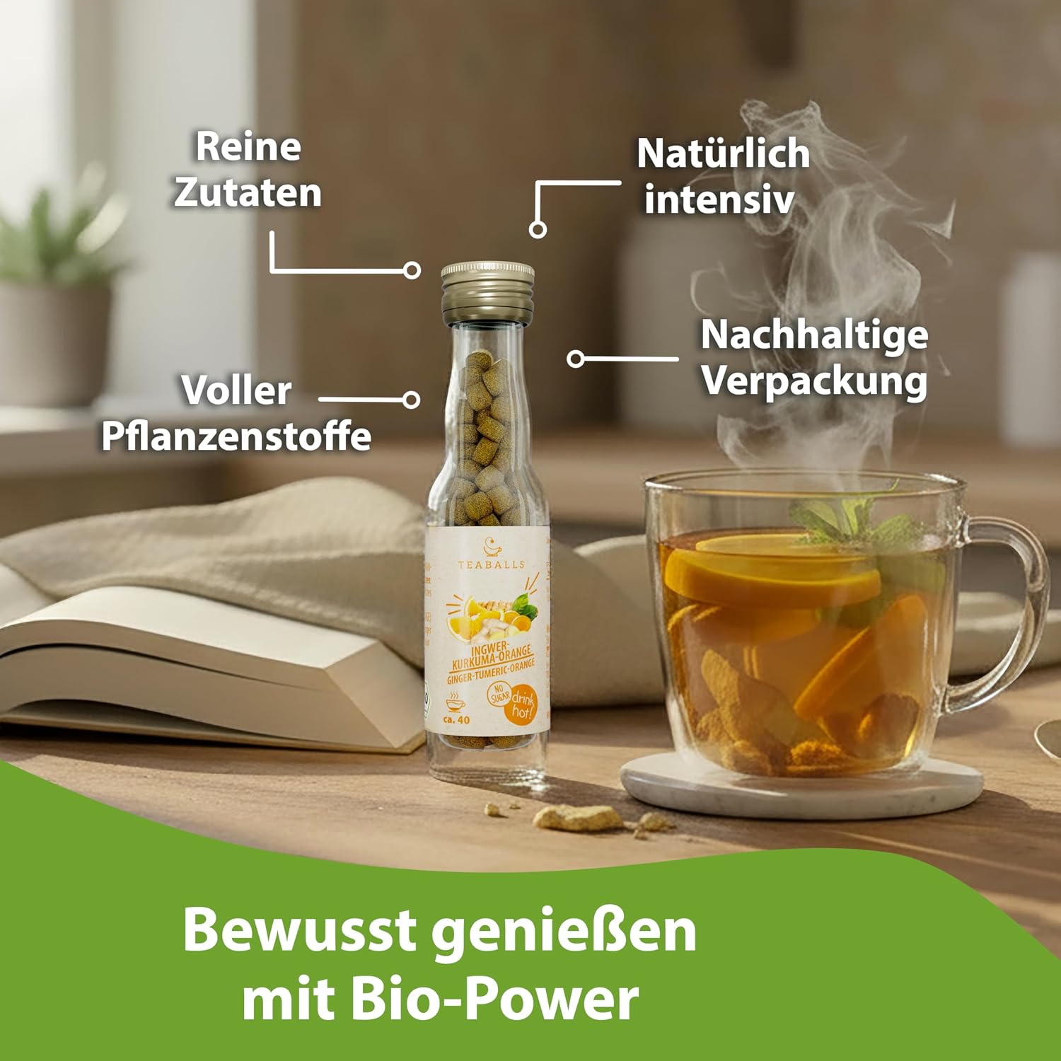 Thumbnail 5 de Teaballs TEABALLS BIO Feel Good Set 120 Tassen
