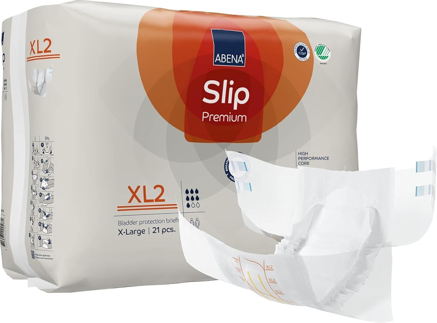 Thumbnail 1 de ABENA Slip Premium All-In-One Incontinence Pads XL 2 (110–170 cm) 21 Pack, Eco-Labelled