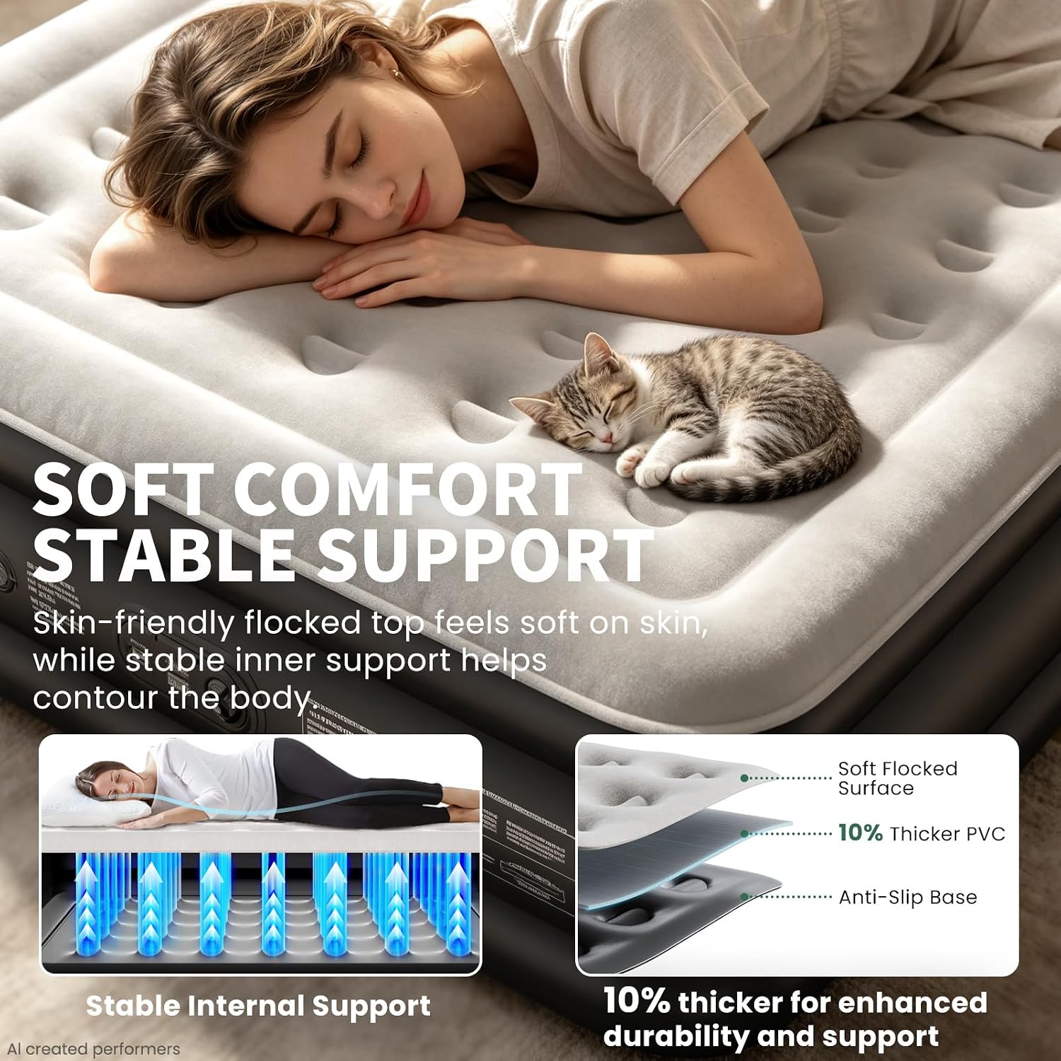 Detalle 2 de OhGeni Air Mattress Queen 18 Raised