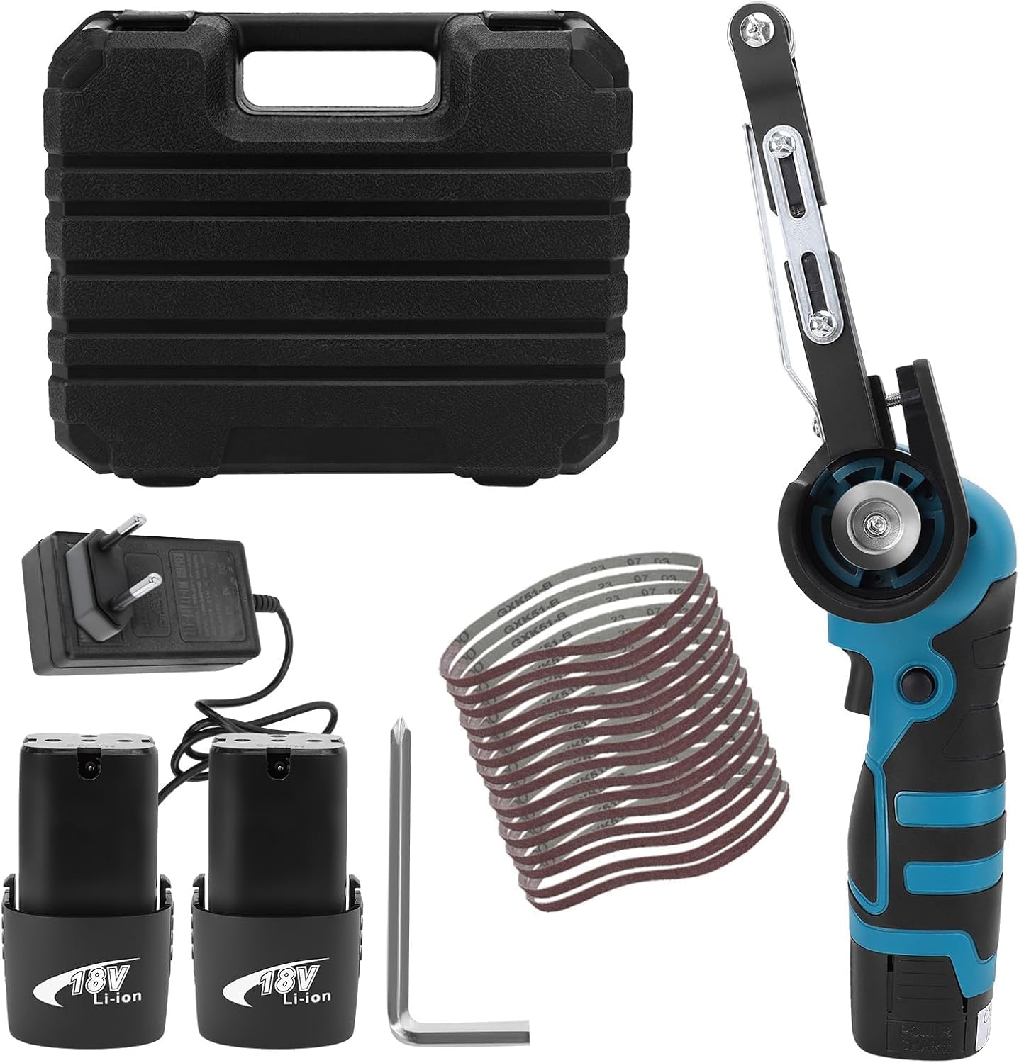 Detalle de WODHMIEY WODHMIEY10112403396 handbandschuurmachine, 16,8 V, 7.000 tpm