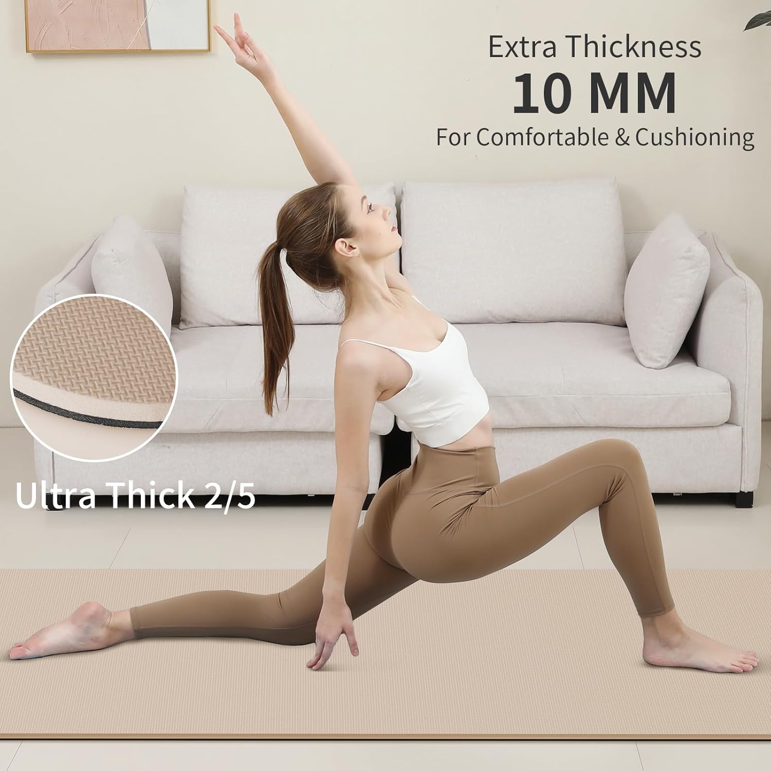 Thumbnail 5 de PAIDU Yoga Mat 10mm Non Slip 72x24