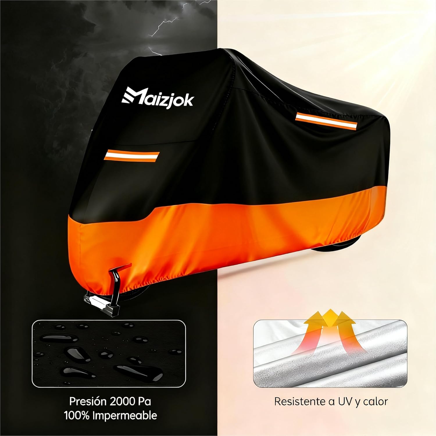 Thumbnail 1 de Maizjok Funda Moto Impermeable 245x105x125 cm