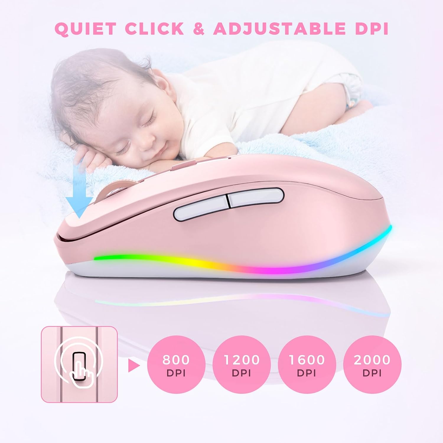 Detalle 1 de Seenda wireless mouse with 4 DPI levels