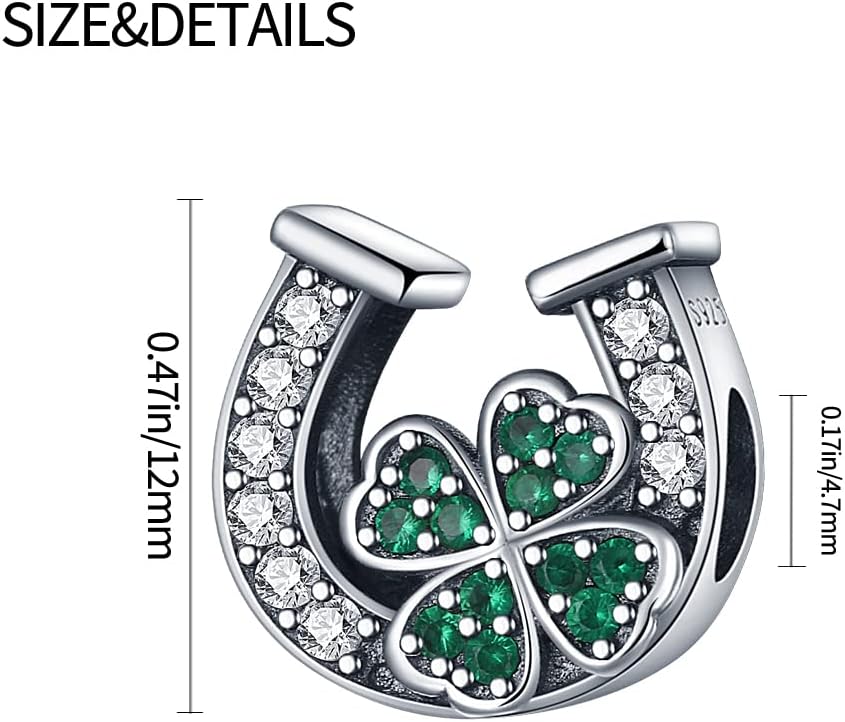 Thumbnail 5 de TINSLO Charm Anhänger Damen aus 925 Sterling Silber mit Zirkonia – für Pandora-Style Armbänder & Ketten (B9)