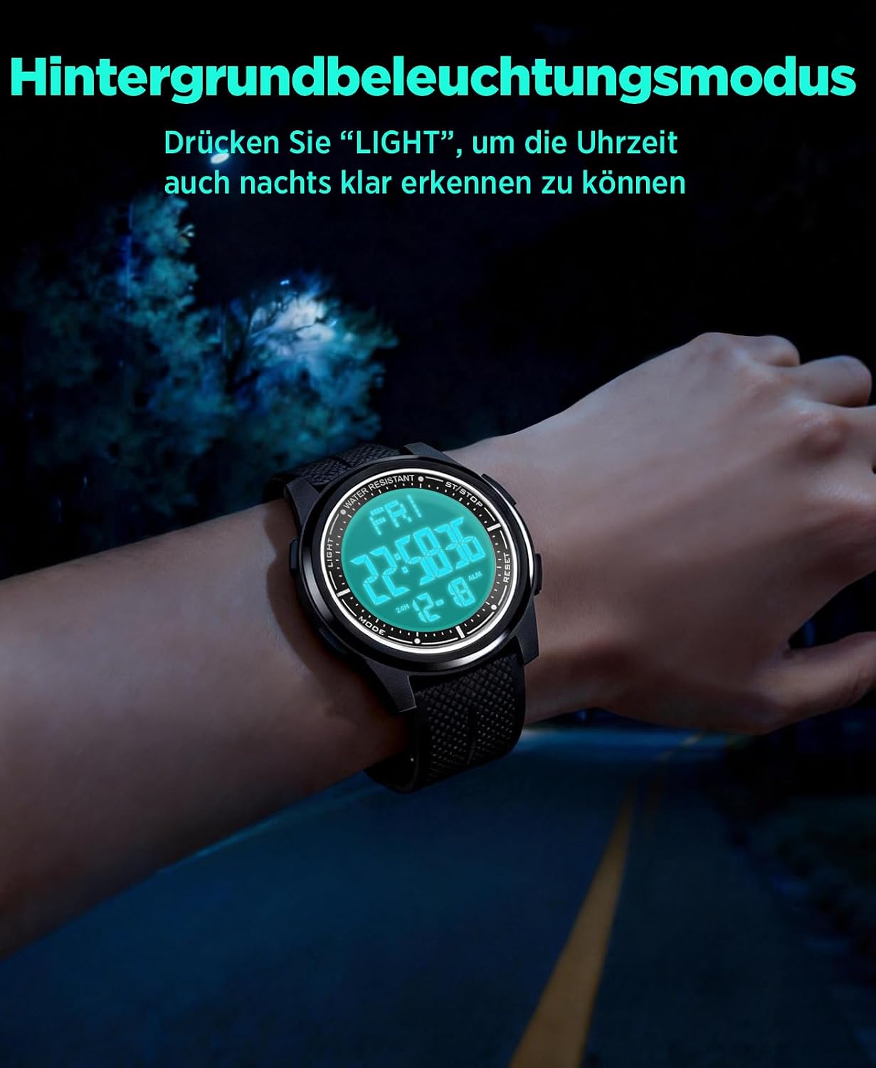 Thumbnail 5 de WIFORT Digital-Uhr 6,6 mm 5 ATM
