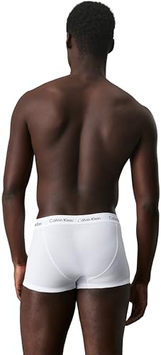 Detalle 2 de Calvin Klein Men’s 3 Pack Low Rise Trunks Underwear – Multicolour (White / B&W Stripe / Black), XL
