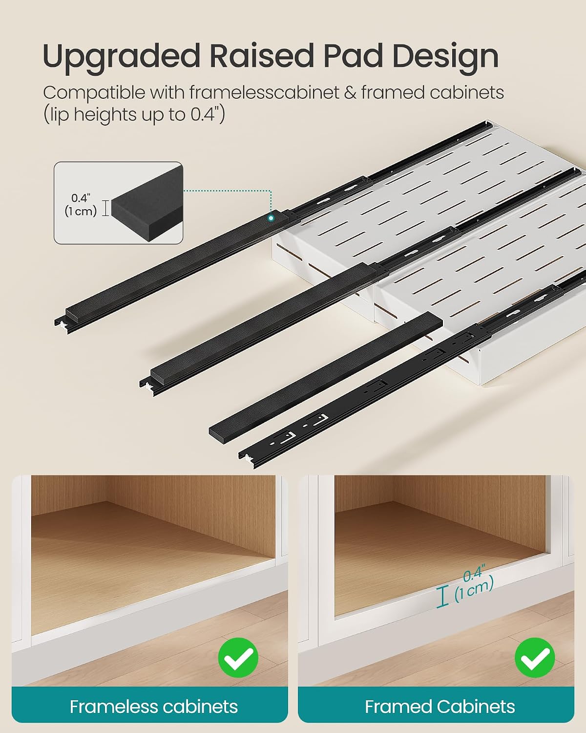 Detalle 2 de SONGMICS Pull-Out Cabinet Organizer 21-Inch Deep