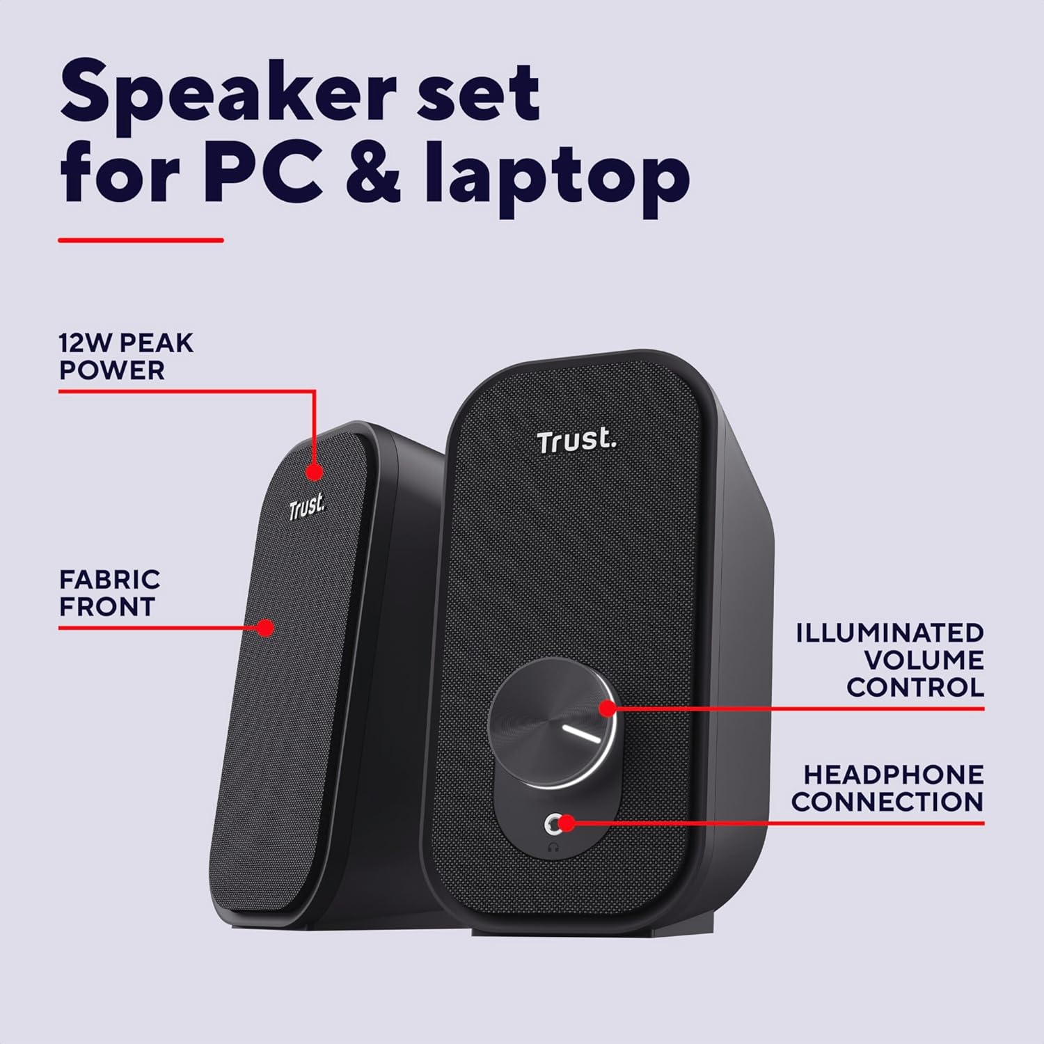 Detalle de Orada 2.0 USB PC speakers 6W RMS