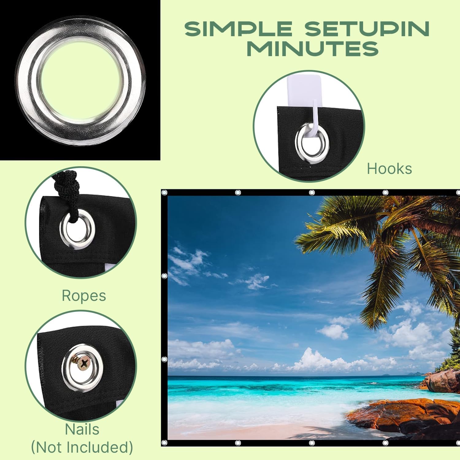 Thumbnail 3 de 150-inch Projector Screen 16:9