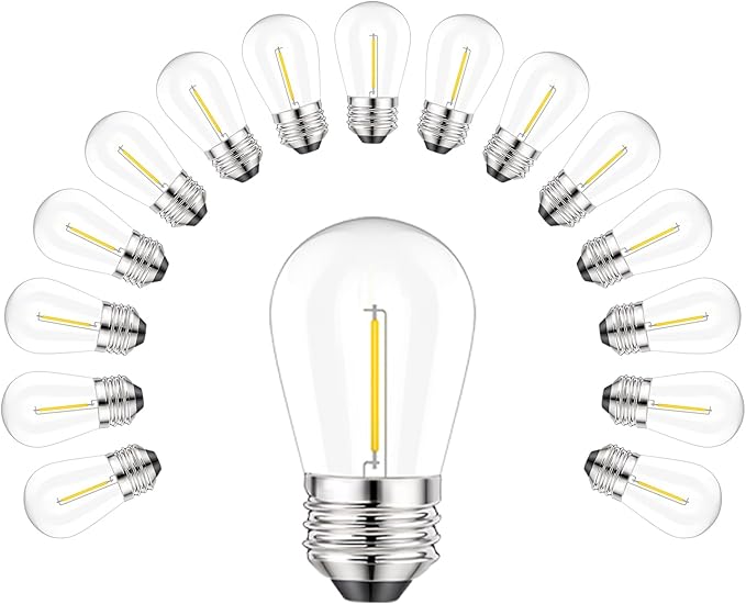 Detalle de Svater E27 Bombillas LED S14 Vintage Edison 1W 💡 15 Unidades
