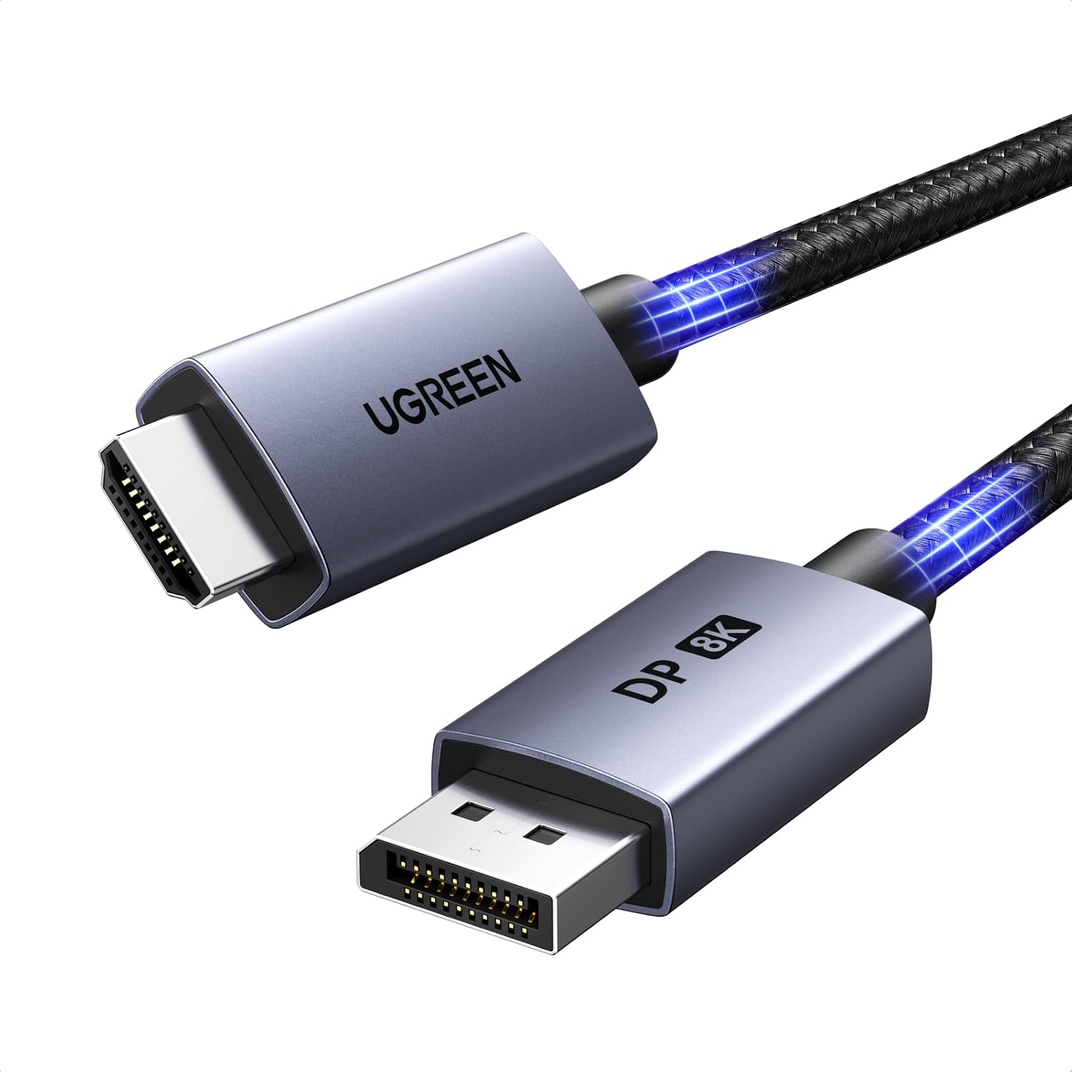 Detalle de UGREEN DisplayPort to HDMI Cable, 6.6 ft