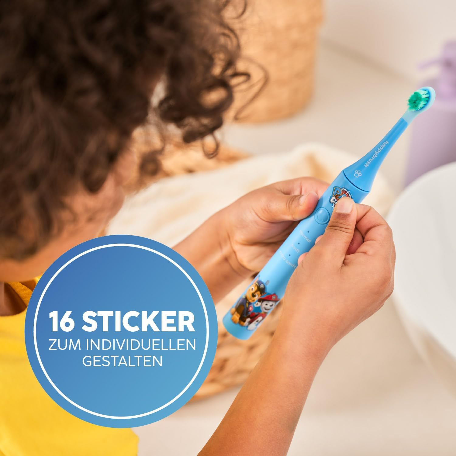 Thumbnail 3 de happybrush® Elektrische Zahnbürste für Kinder „Die Höhle der Löwen“ – mit 4 Aufsteckbürsten und 4-Wochen-Akku