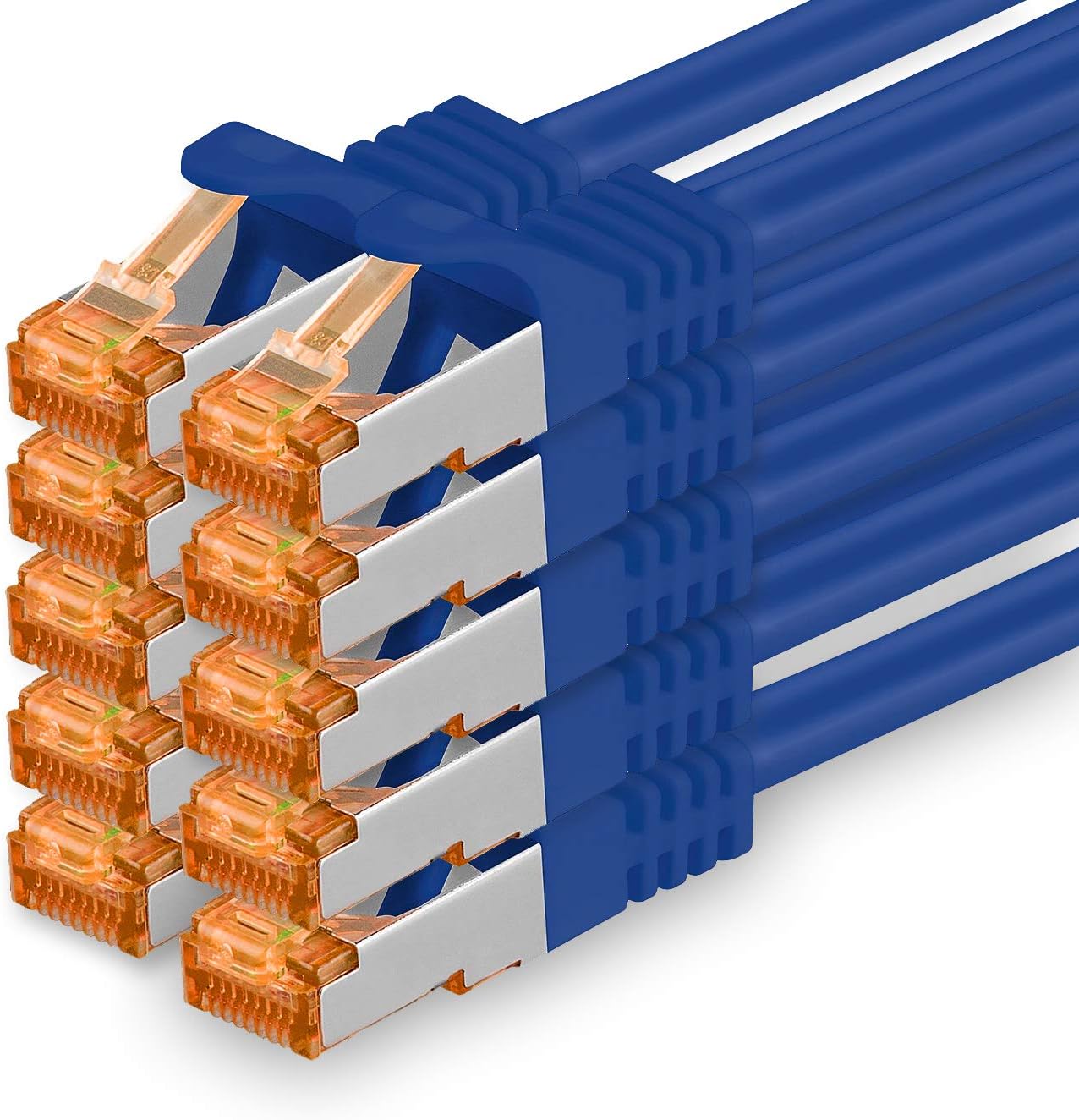 Thumbnail 6 de 1aTTack.de 0,25 m Cat.7 Netzwerkkabel (S/FTP, LSZH, 5er-Set in 5 Farben) – 5× RJ45 Patchkabel