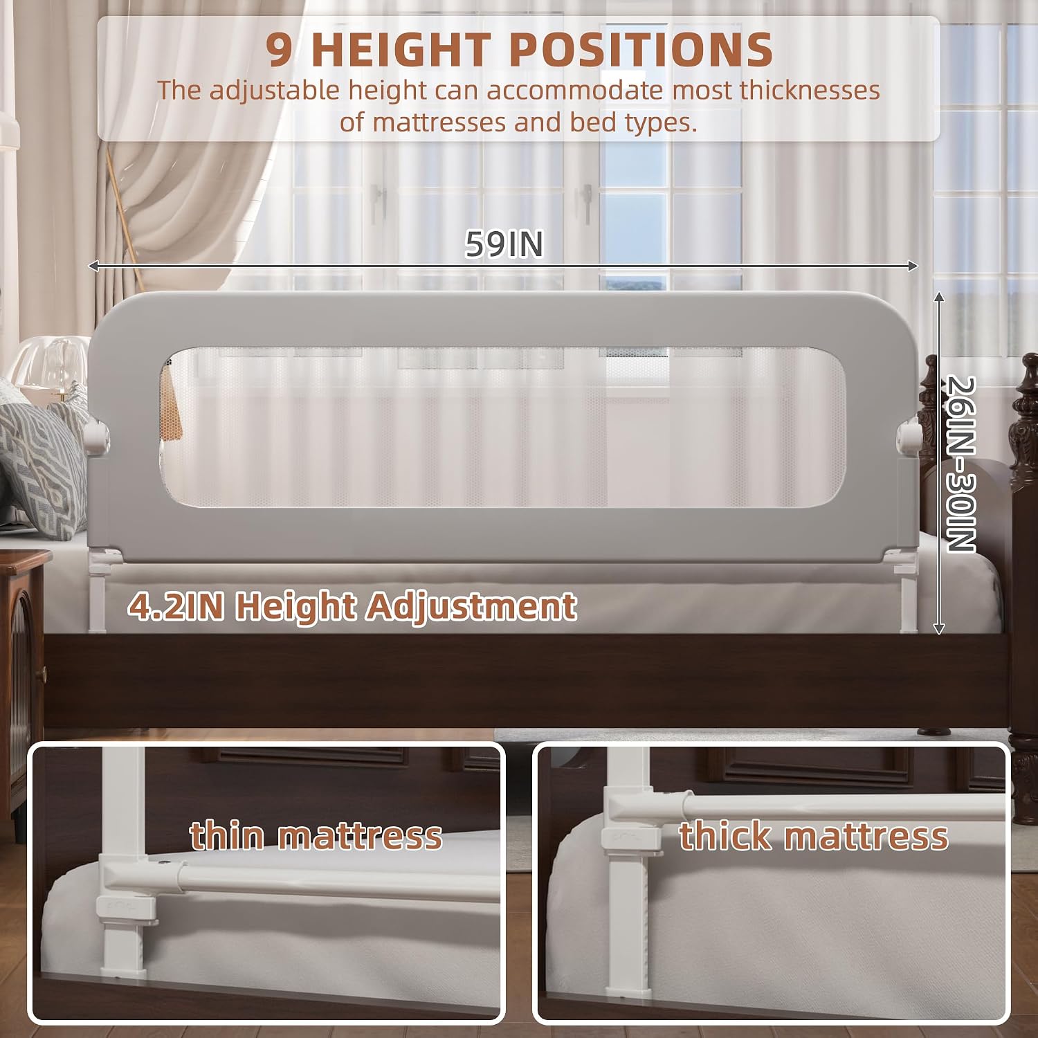 Detalle de FigTime 59IN Bed Rail