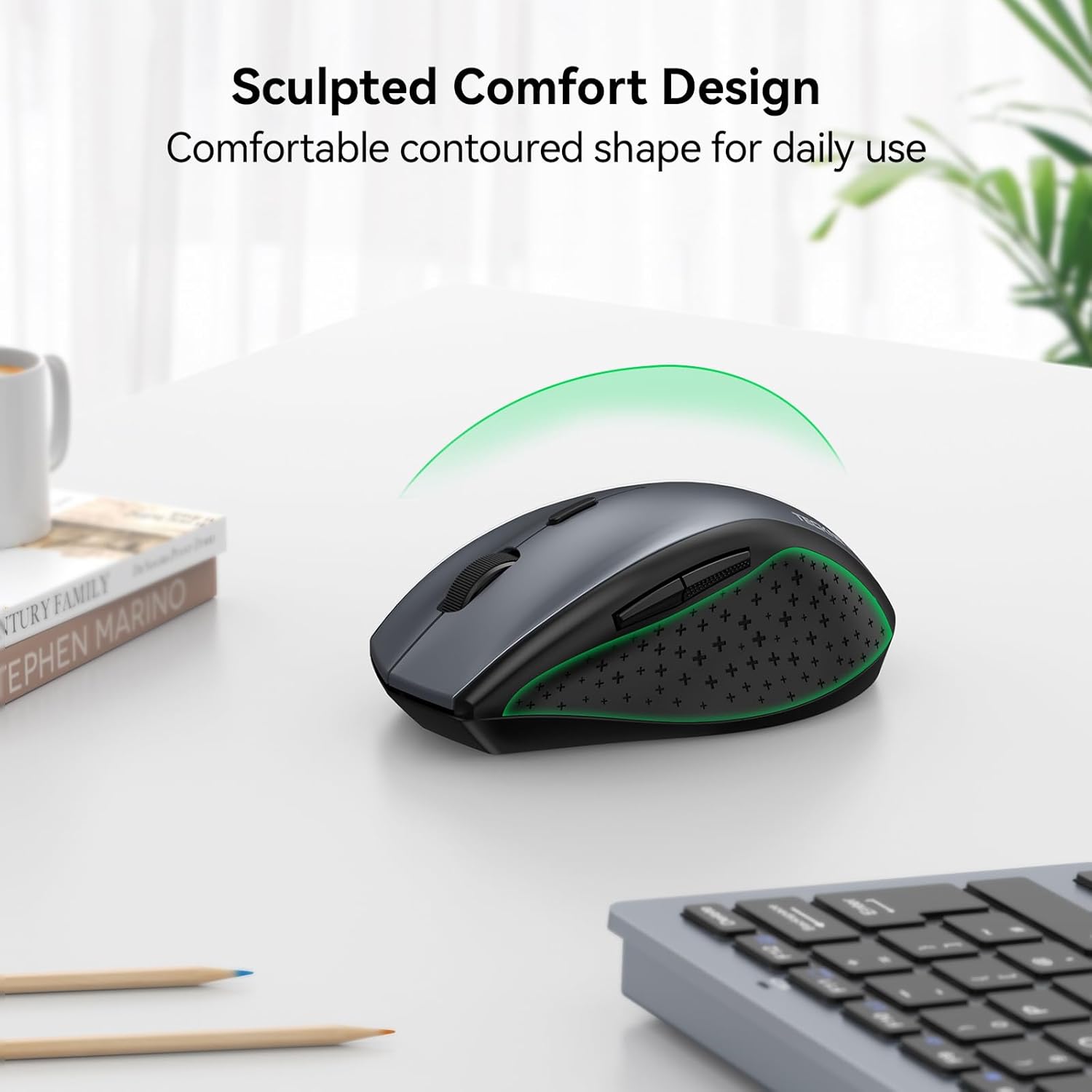 Detalle 2 de TECKNET Wireless Mouse 4800 DPI for Laptop 🖱