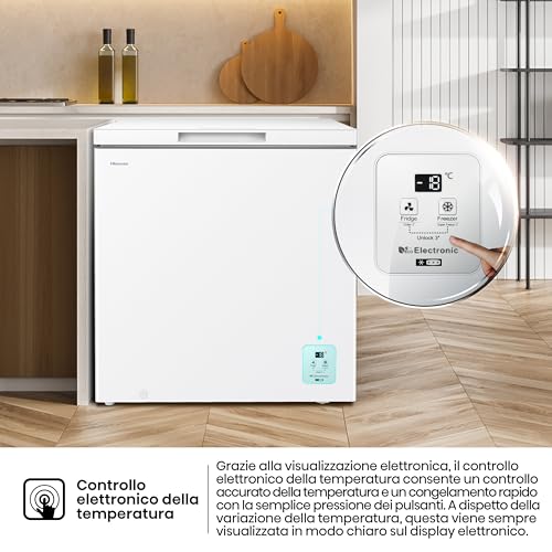 Detalle 2 de Hisense FT200N1AWE NUOVO Congelatore a pozzo 198 L – Display LED, 40 dB, Classe E, bianco