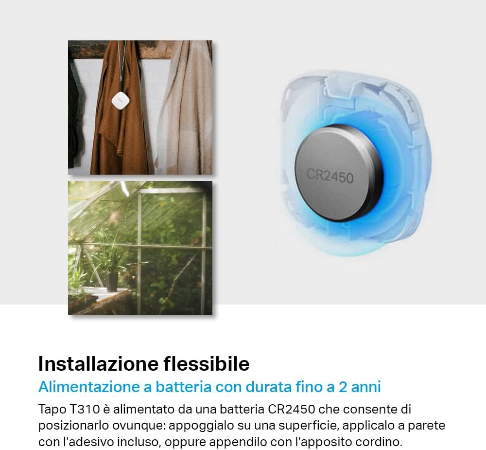 Detalle 2 de Tapo T310: Monitoraggio di temperatura e umidità con sensore svizzero ad alta precisione