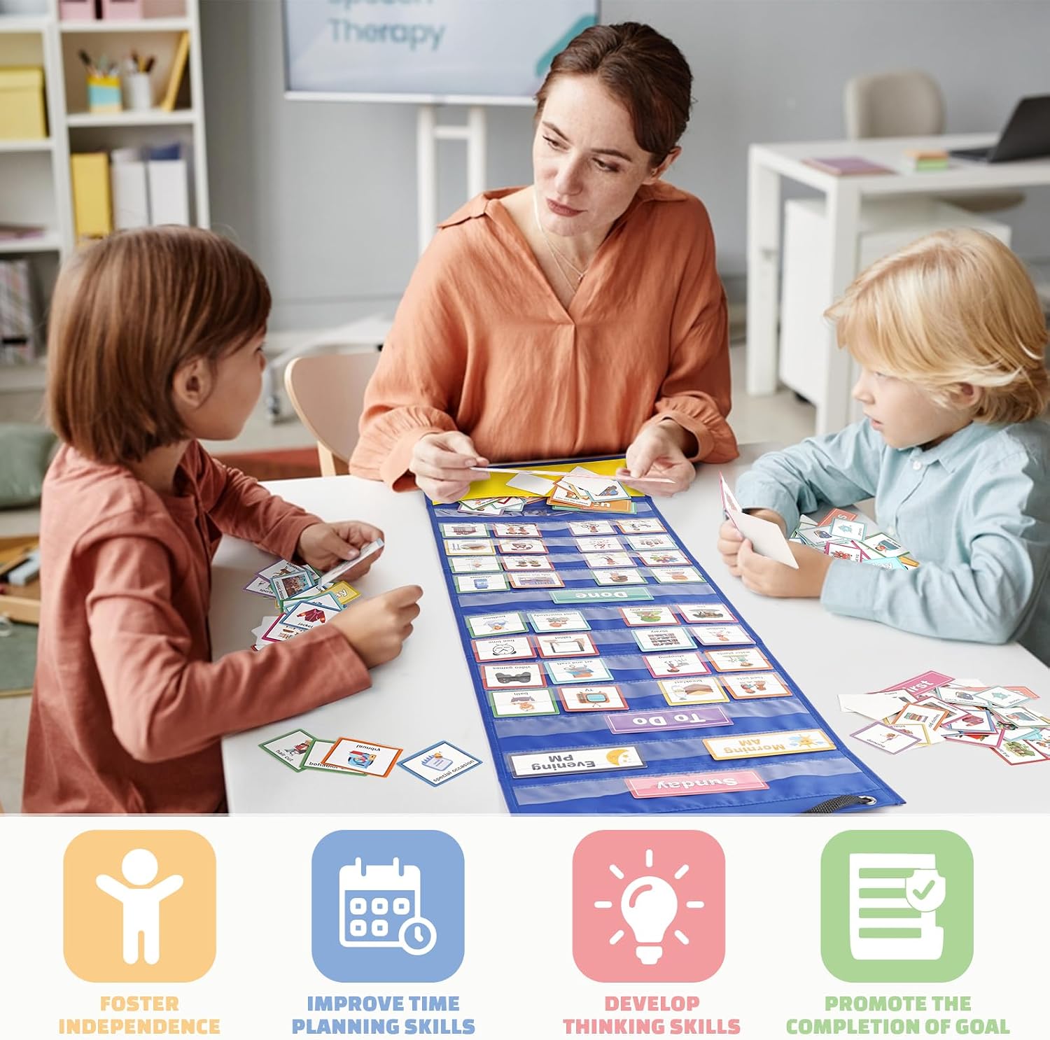 Detalle 2 de Visual Timetable 132 PECS Cards weekly behaviour charts