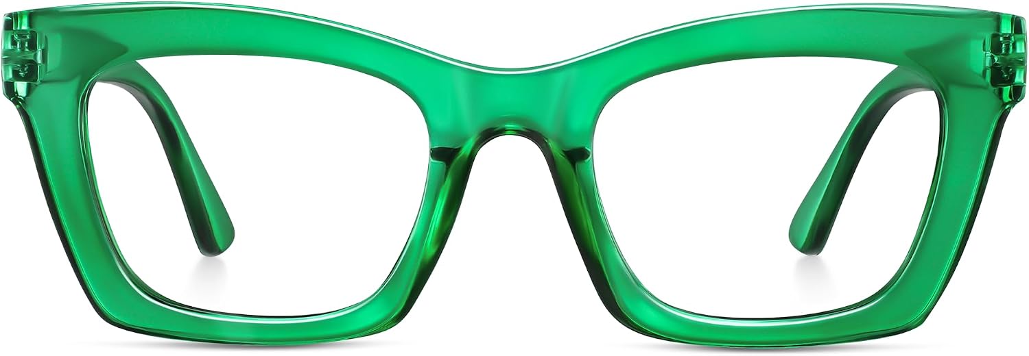 Detalle de resjok Women’s Reading Glasses, Square Frames with Blue-Light Lenses