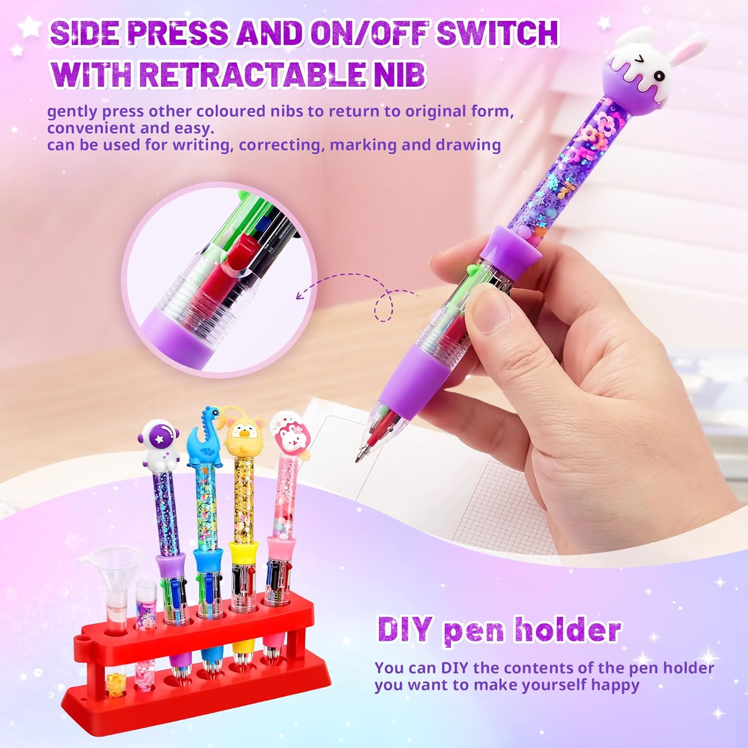 Thumbnail 5 de Bridokit Stifte Selber Machen Set Kinder (20 Stück) – DIY-Bastelset mit 4 Farben und Glitzerzubehör