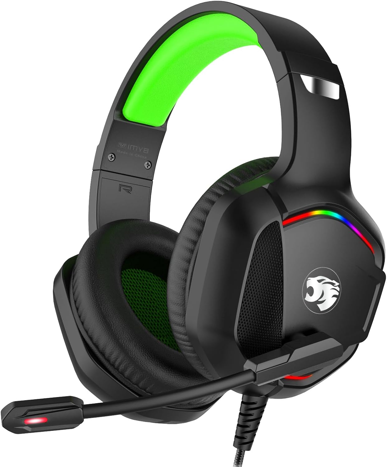 Detalle de IMYB A36 Gaming Headset with Mic, 50mm Drivers and RGB Lighting