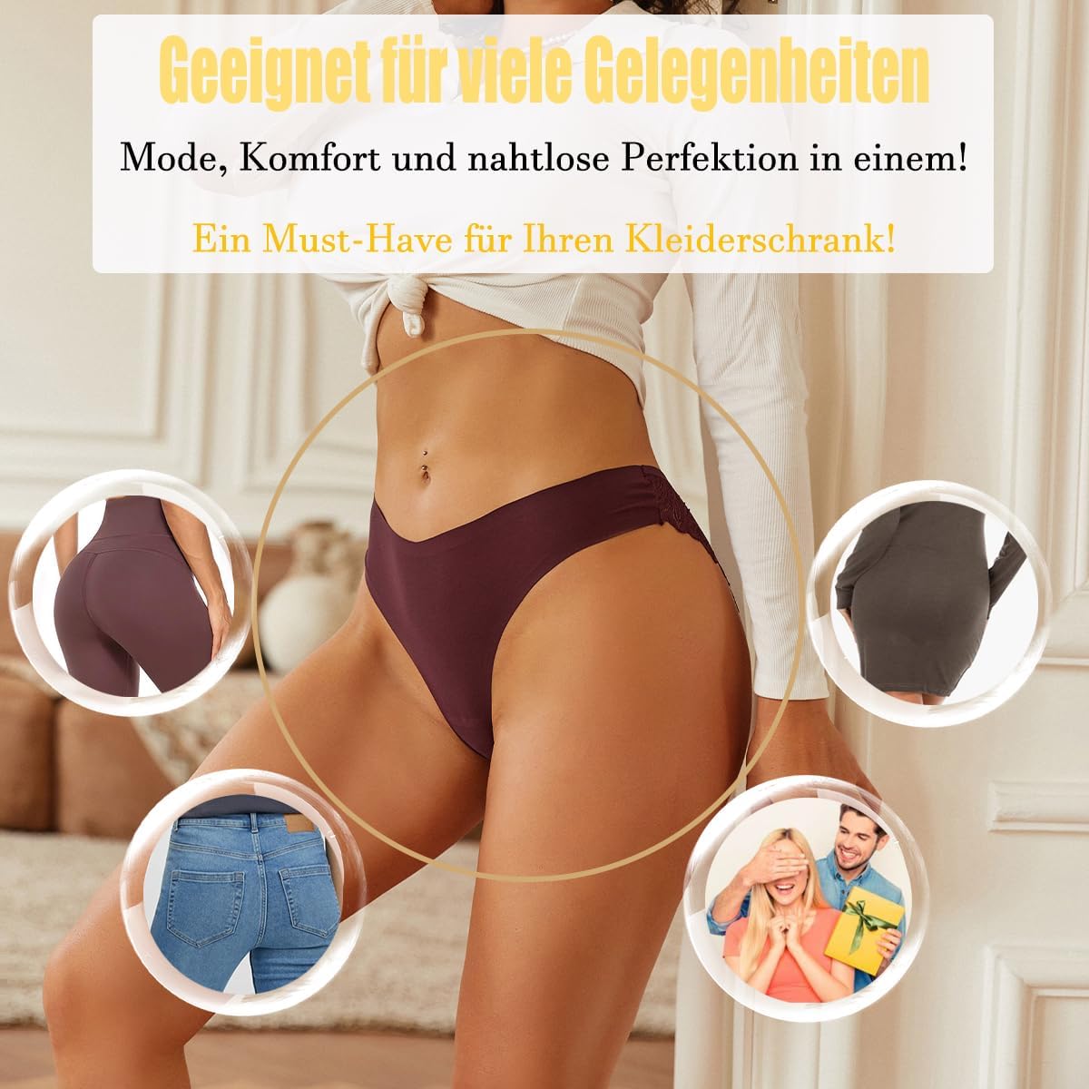 Thumbnail 4 de FINETOO Lot 6 Culottes sans Couture Femme