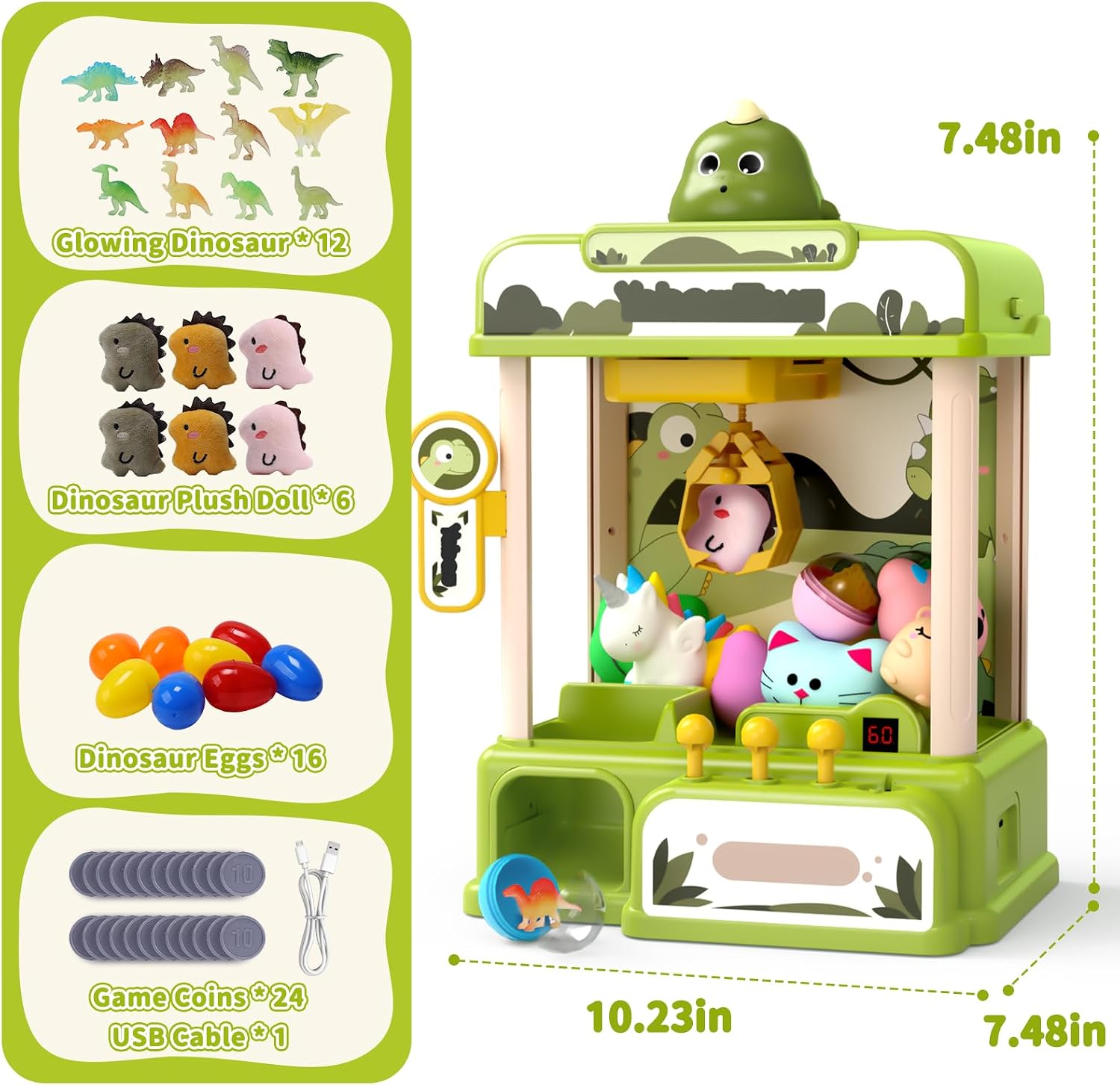 Detalle de Skirfy Dinosaurierkrallenmaschinen Kinder-Spielautomat