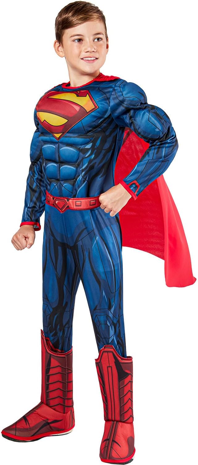 Thumbnail 1 de Rubies Boy's Superman Deluxe Costume, Padded Jumpsuit with Removable Cape