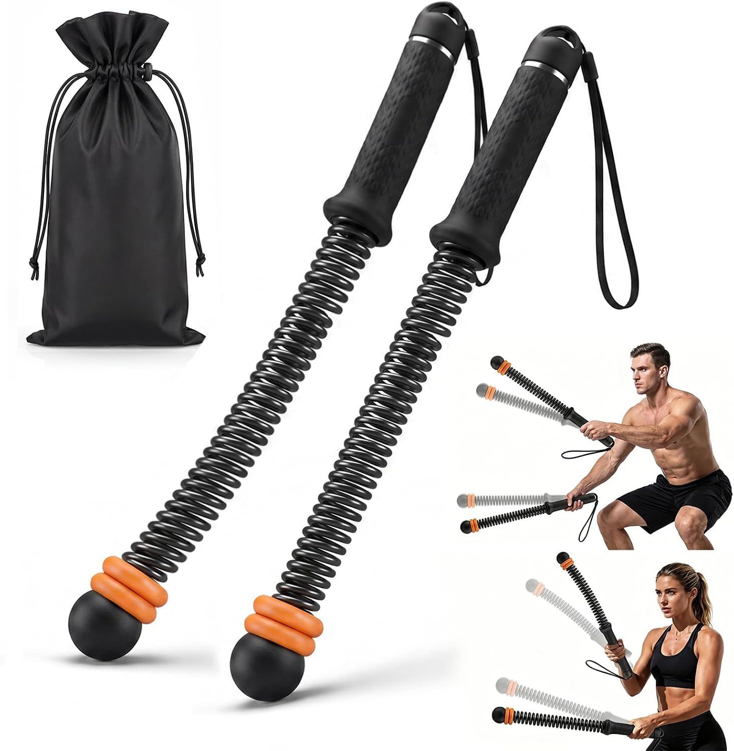 Detalle de Luxoraiova touwloze battle rope, verstelbare weerstand, 43 cm, 1,3 kg