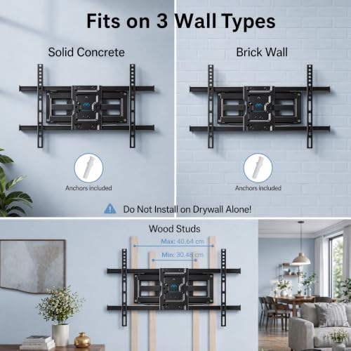 Thumbnail 5 de PERLESMITH Soporte TV de pared para 37–85 pulgadas, soporta hasta 60 kg