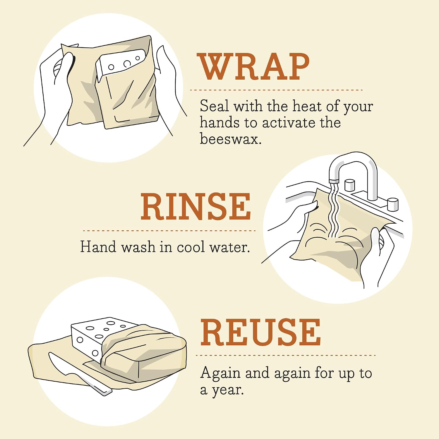 Thumbnail 6 de Bee's Wrap Beeswax Food Wraps, 3-Pack