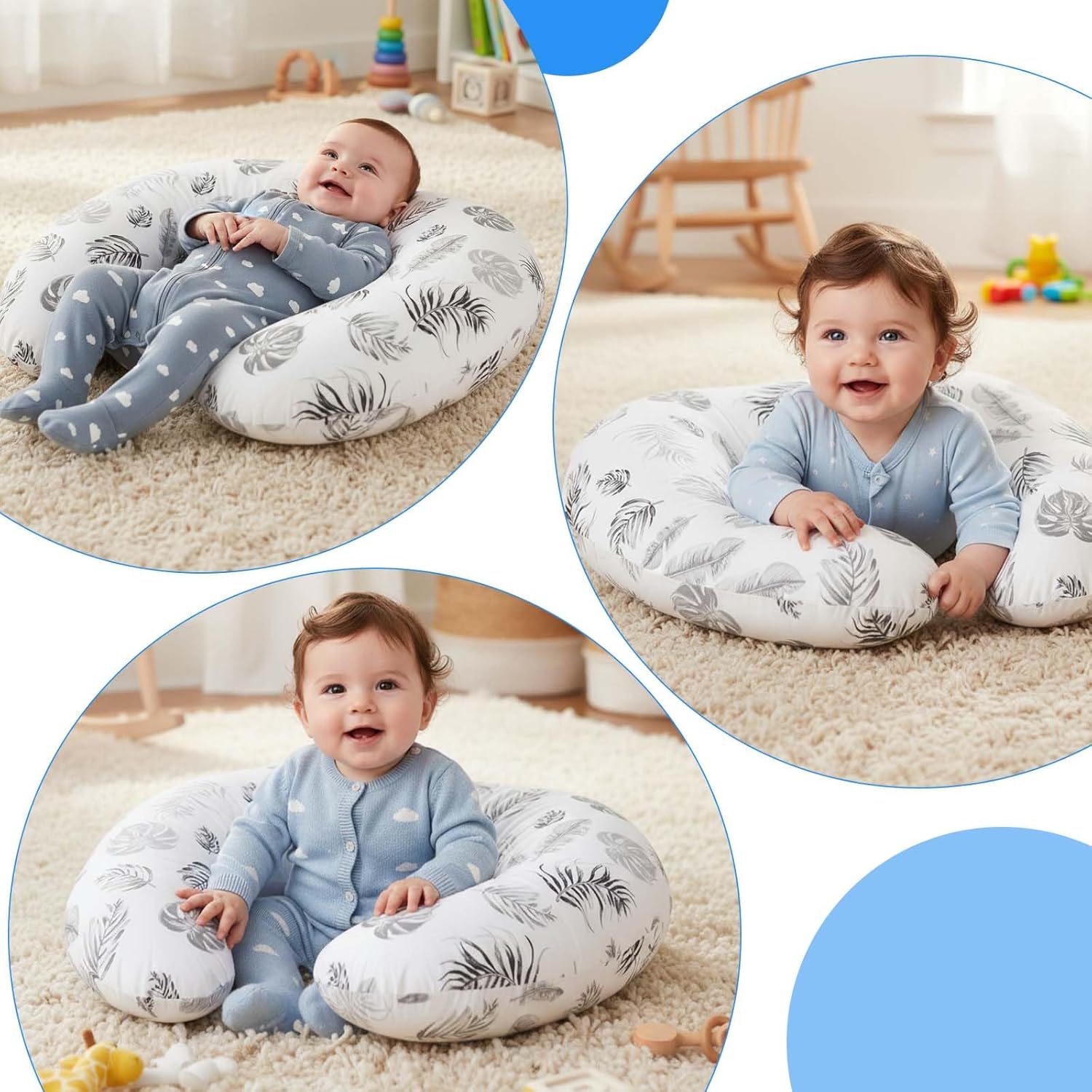 Thumbnail 3 de TOPCHANCES Cuscino per Allattamento: cuscino a forma di U in cotone 100% e imbottitura in poliestere, multiuso