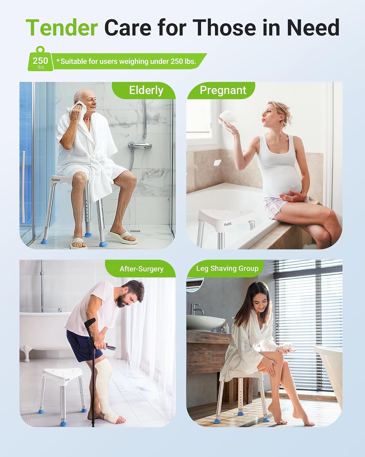 Detalle de Space-Saving Triangular Shower Chair for Inside Shower