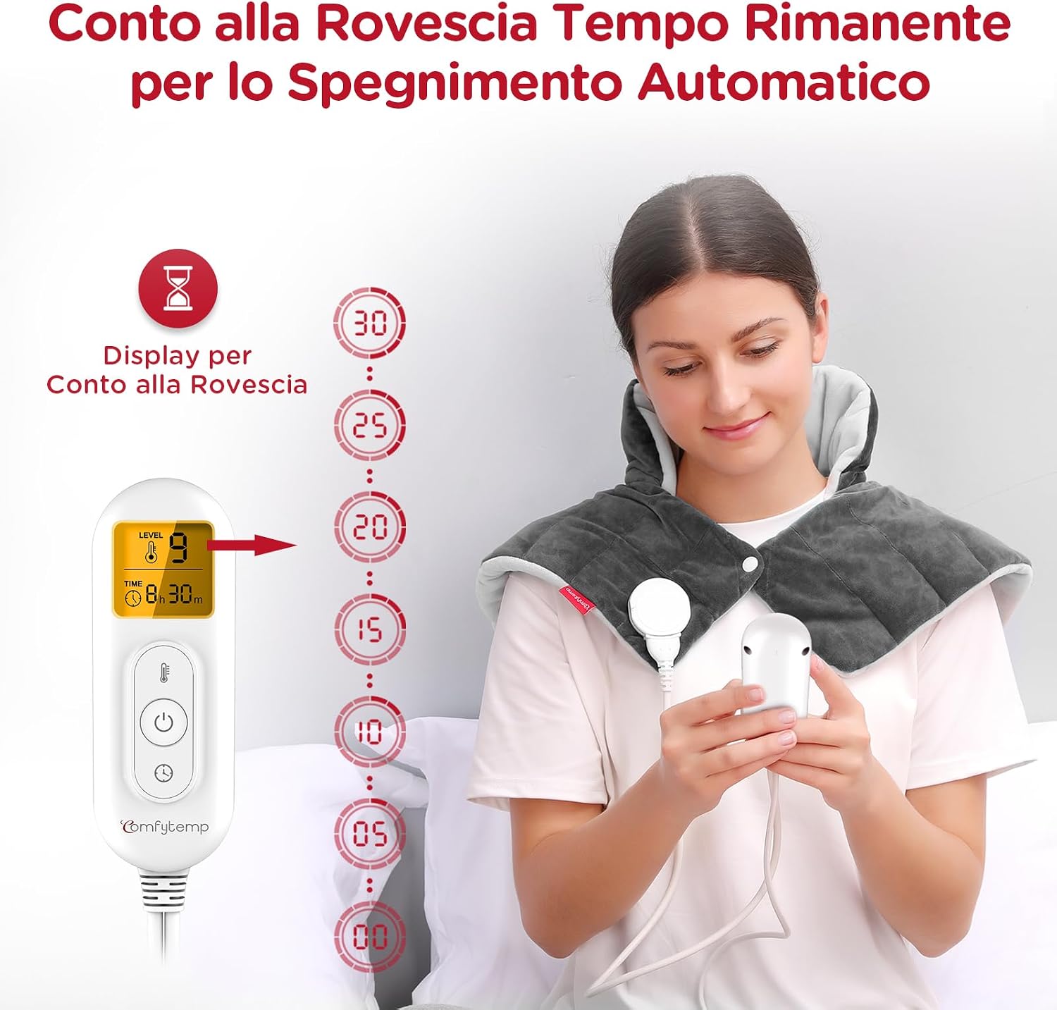 Detalle 2 de Comfytemp Termoforo per Cervicale e Spalle 48×56cm
