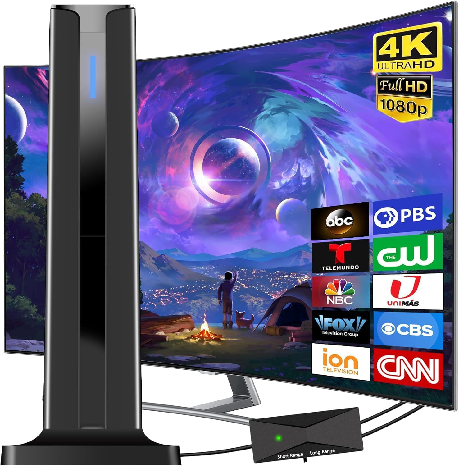 Detalle de 2025 Digital Antenna for Smart TV — 360° reception
