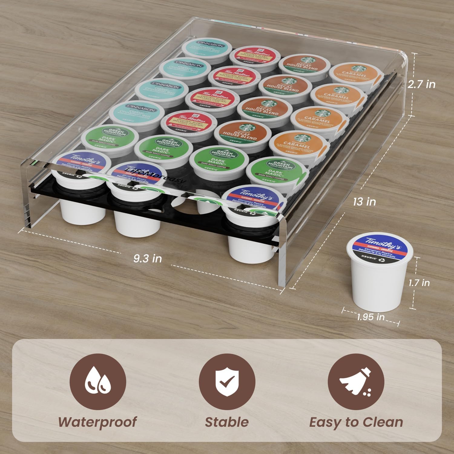 Detalle de LifeMoreasy K-Cup Pod Holder, 24-Pod Capacity