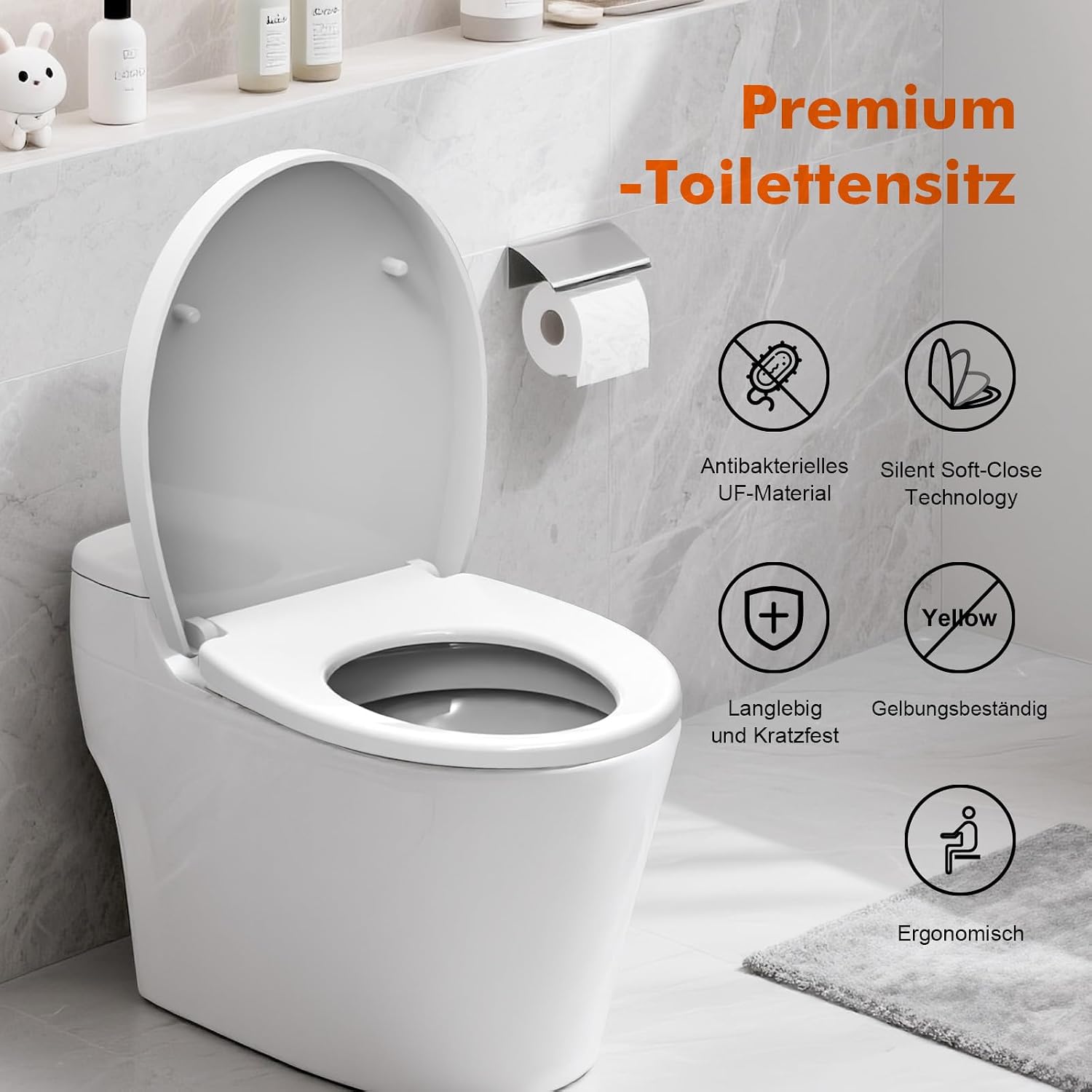 Thumbnail 5 de Ibergrif M41002 Toilettendeckel 150 kg 🚽