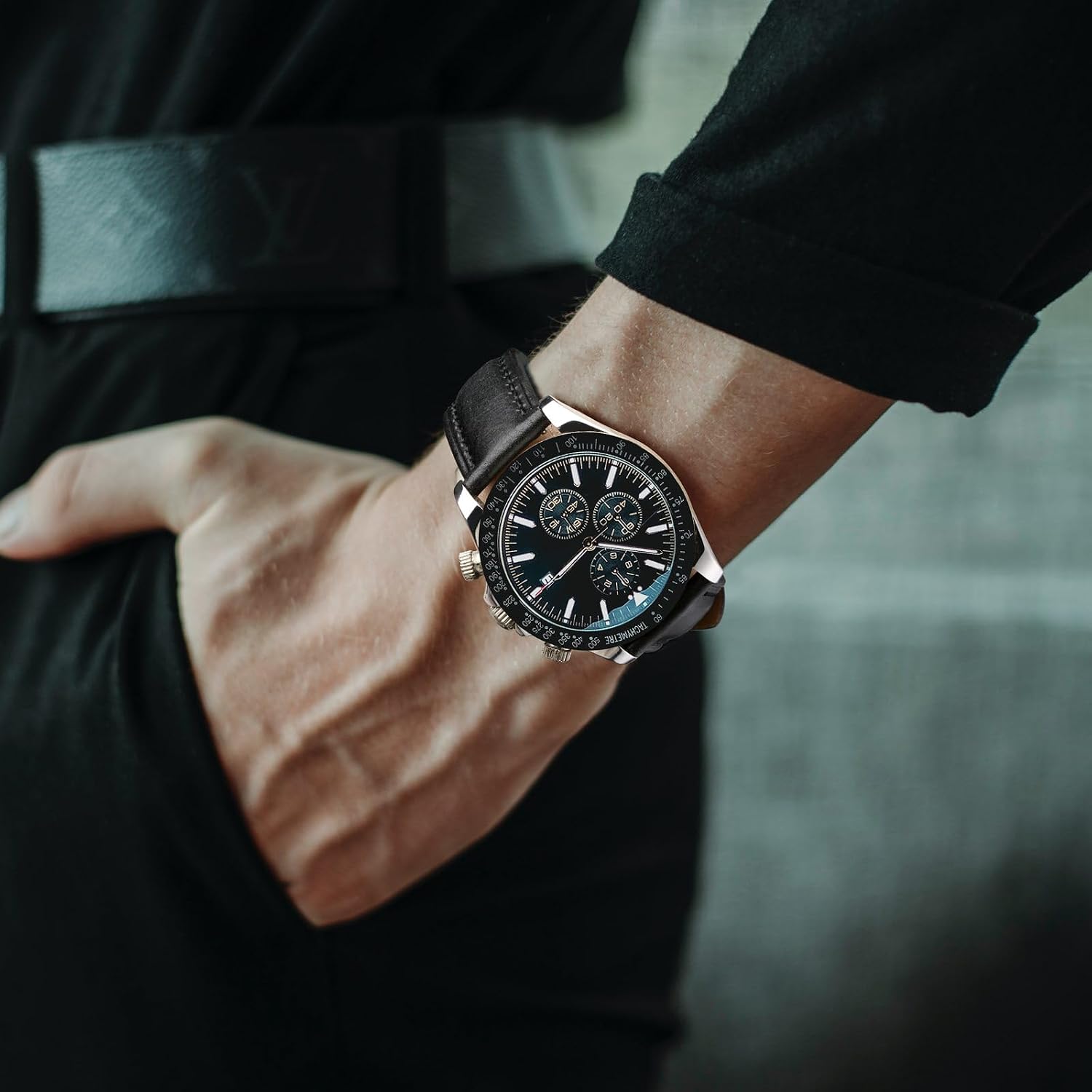 Thumbnail 5 de BISONSTRAP Rétro bracelet de montre en cuir ciré à l’huile pour homme (bracelet de rechange, dégagement rapide)